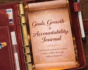 Goals Journal for Women | Growth & Accountability Diary (Printable Digital)