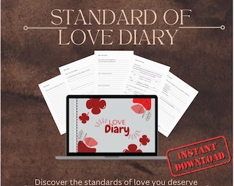 Integrating Love Standards ~ Intentional Love Life Planning Journal Love Diary Guided Practice Gift