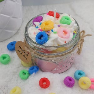 Fruit Loops Cereal Candle
