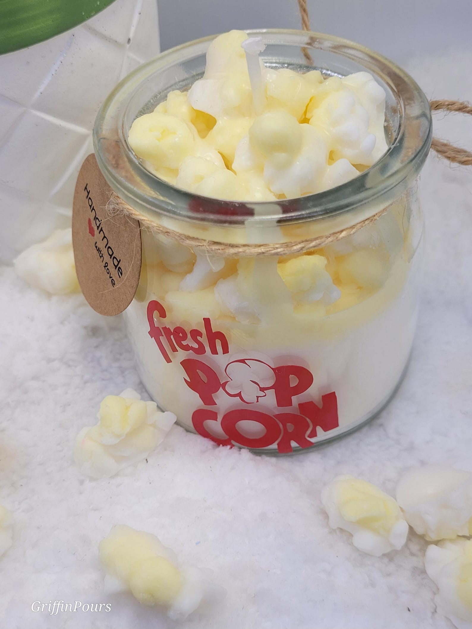 Popcorn Candle Hot Buttered Popcorn Food Candle - Etsy