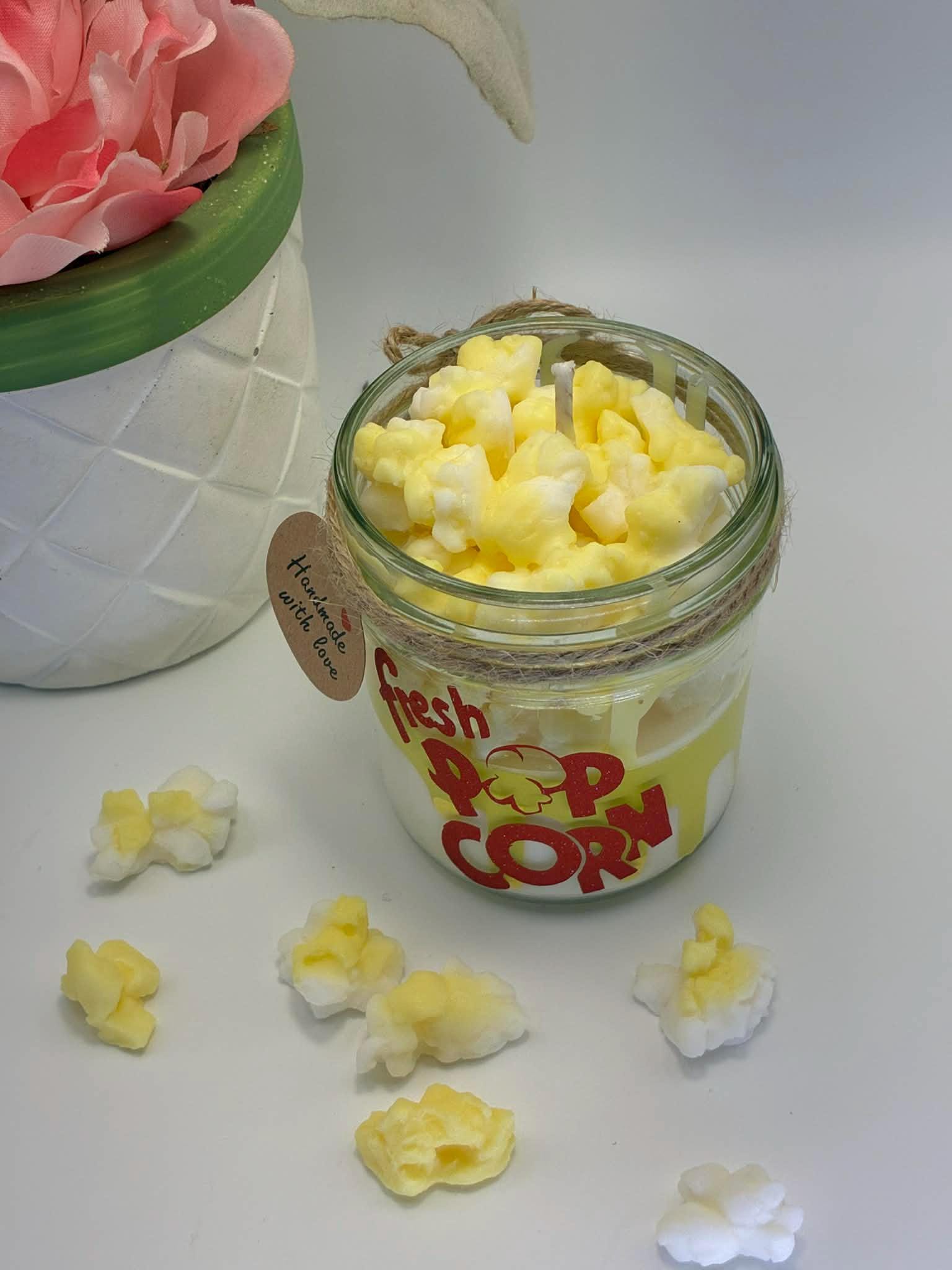 Popcorn Candle Hot Buttered Popcorn Scented Candle - Etsy