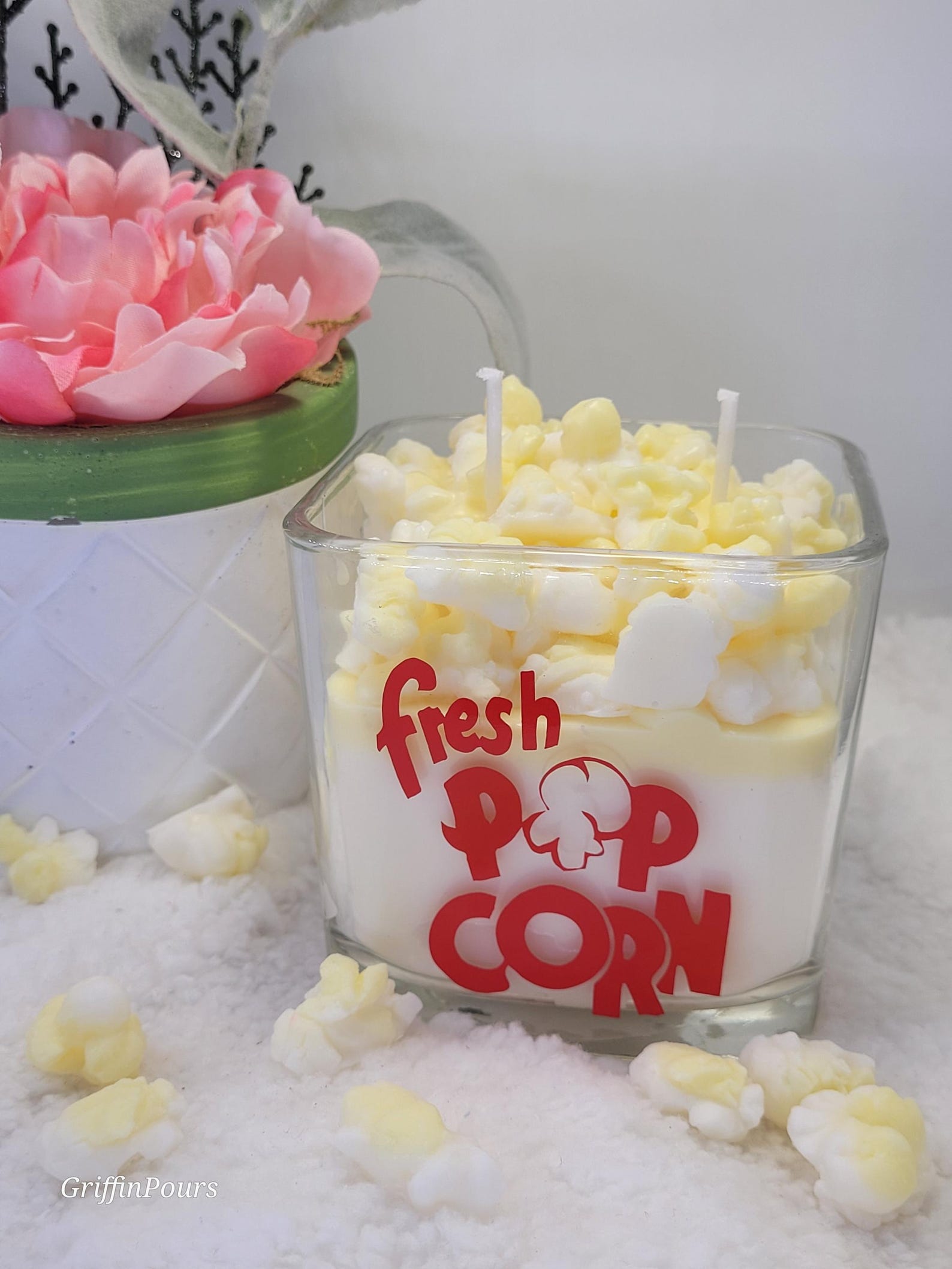 Popcorn Candle Hot Buttered Popcorn Food Candle - Etsy