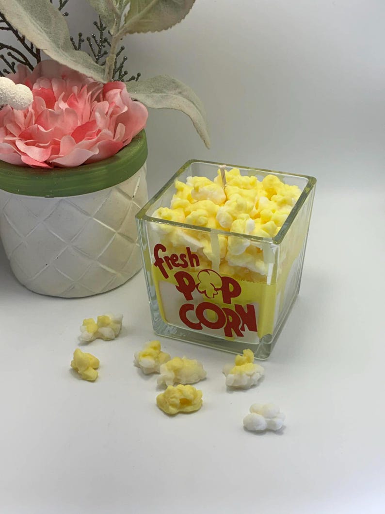 Popcorn Candle Hot Buttered Popcorn Scented Candle - Etsy