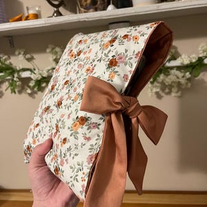 Quilted Bow Bible Sleeve | Bible Cover Book Cover Bible Bag Bow Closure Gift For Mom Gift For Wife Gift For Student Custom Bible Pouch