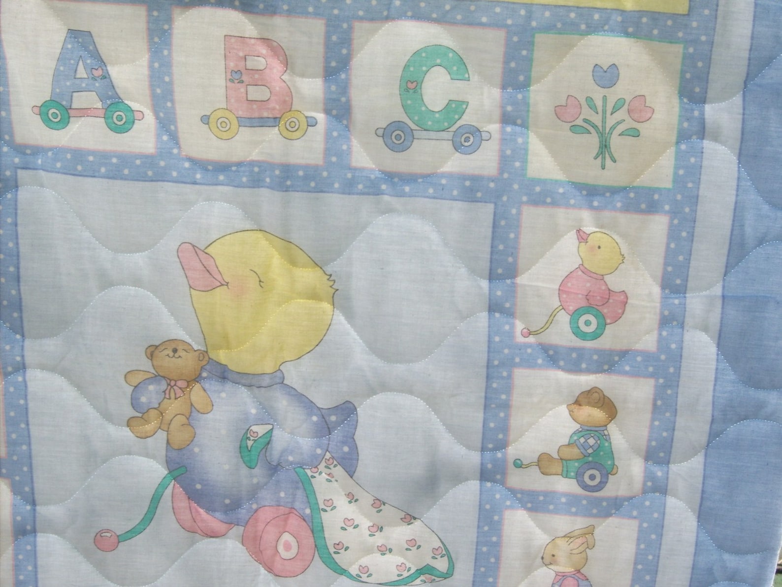 Baby Blanket Quilted Fabric Sewing Panel Etsy