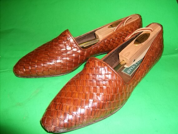 Vintage Cole Haan Italian Leather Hand Woven and H