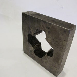 Antique Reed Industrial Block Die Pipe Threader, Patent 1902. 4 Inch Block / R 1.25 / Q&E
