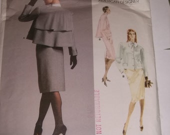 Vogue American Designer Original / Bill Blass /  Jacket and Skirt Pattern / UNCUT