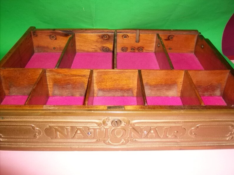 antique five pocket cash drawer