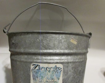 Rustic Galvanized 2 Bucket Caddy Tote Primitive Organizer Storage Farmhouse Tin 