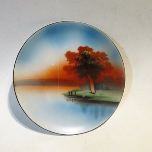 Lusterware Chikaramachi Hand Painted Trinket, Ring Dish, Vanity / Japan
