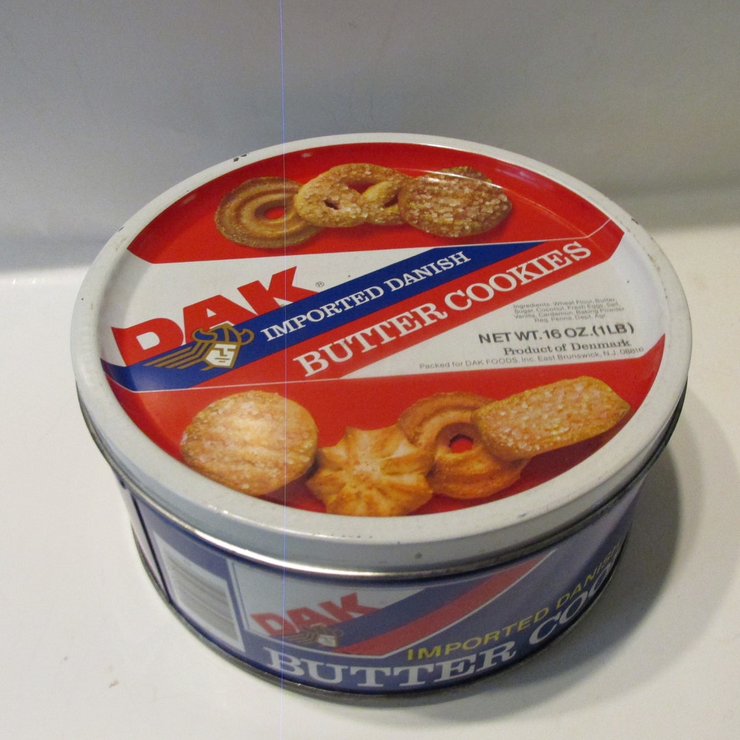Dak Imported Danish Butter Cookie Tin, Storage, Repurpose Etsy