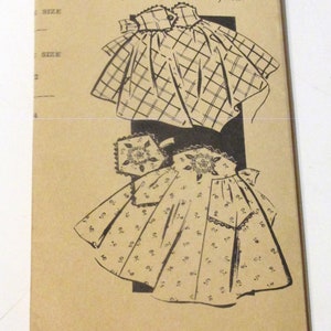 May include: Vintage sewing pattern for two aprons, one with a plaid design and the other with a floral print. The pattern is numbered 2760 and titled "Aprons From One Yard".