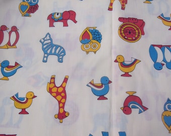 Vintage Circus Animal Fabric New