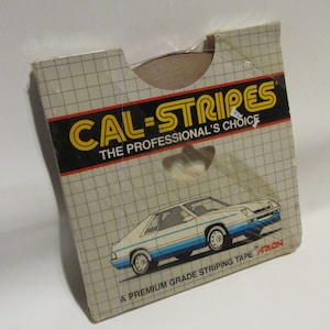 Professional Car Pinstriping Triple Stripe Premium Grade Striping Tape / Marron (Red) and White NOS / 10 / 32" by 150'