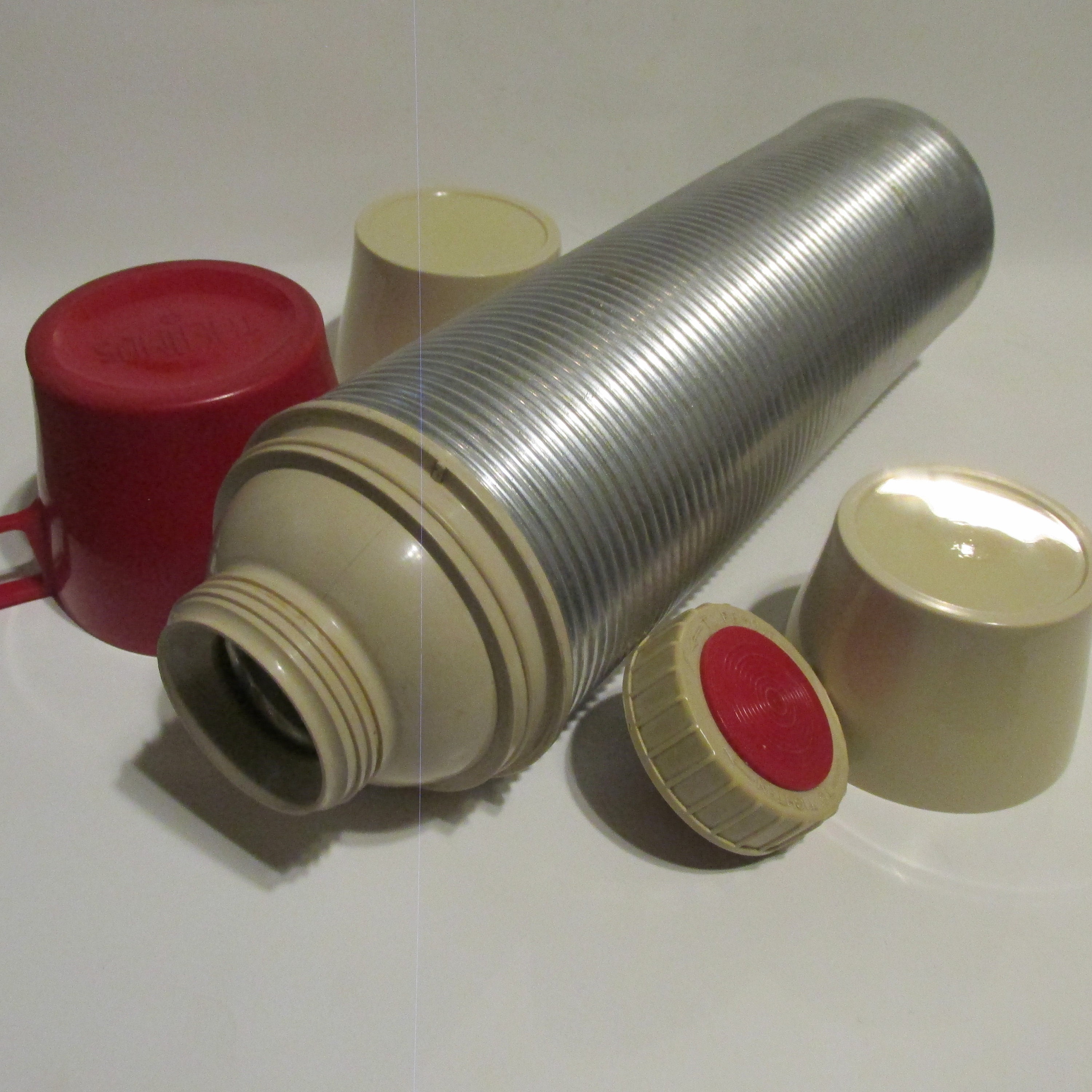 Vintage Polly Red Top Thermos - Model #2234