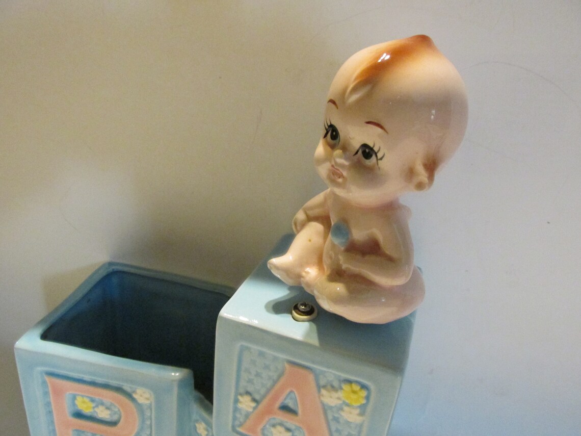 Nursery Turning Kewpie Doll Musical Baby Planter Baby Shower Etsy