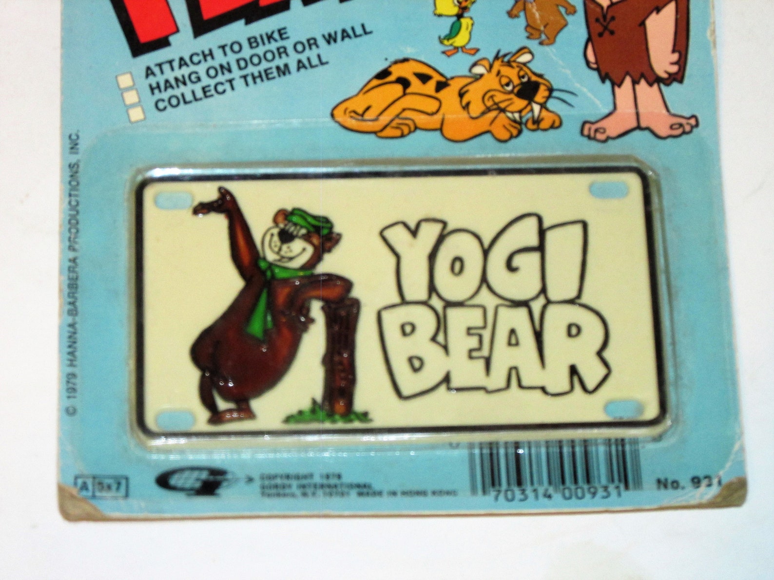 Yogi Bear Child's Bike License Plate 1979 Hanna Barbera Etsy