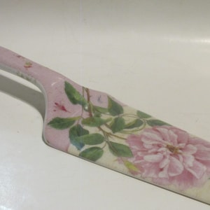 Floral Ceramic Cake / Pie Server , Andrea by Sadek / Japan