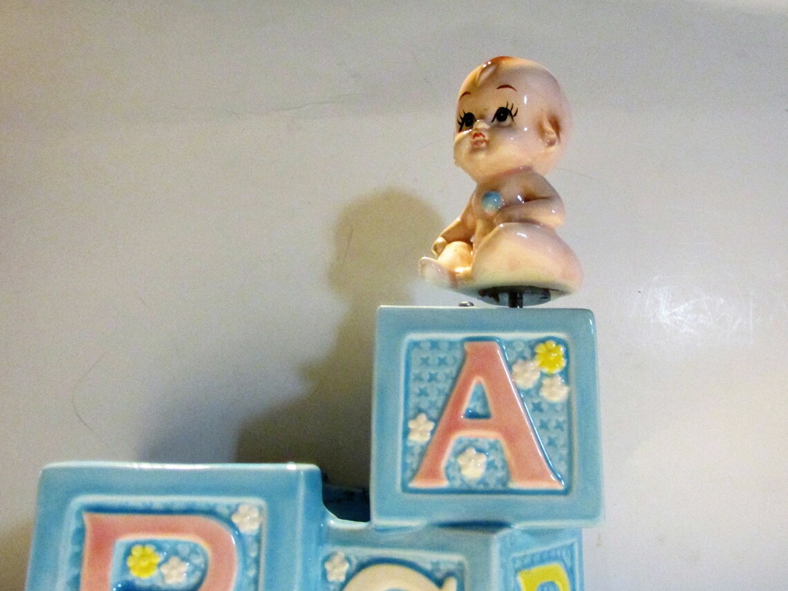 Nursery Turning Kewpie Doll Musical Baby Planter Baby Shower Etsy
