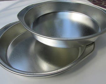 Kitchen Pair Round Baking Pans with Handles, 9 Inch Round Cake Pans