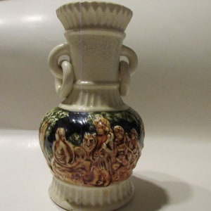 Old Greek Style Jug Vase, Cherubs, Animals , Greek Mythology