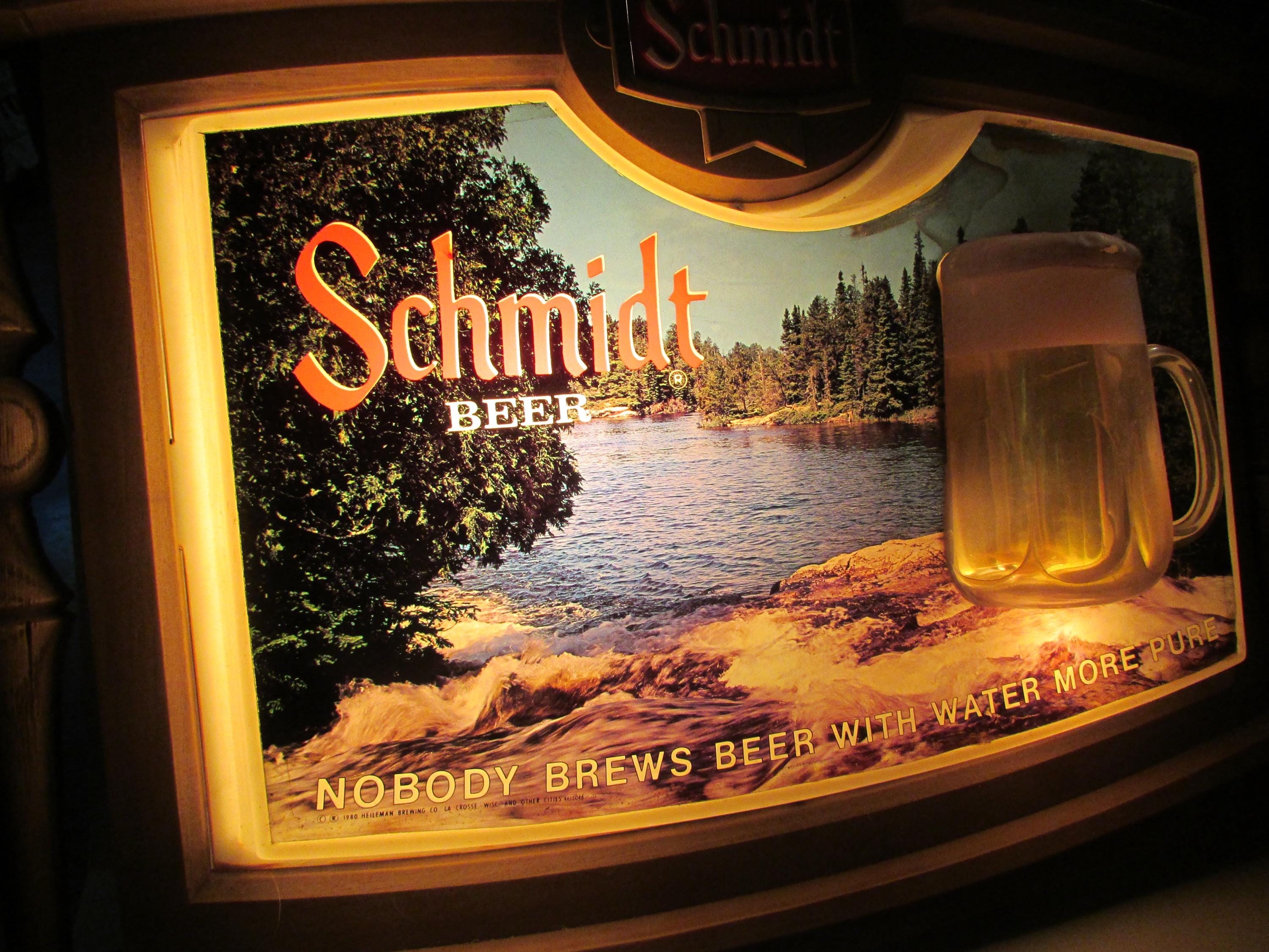 Schmidt Lighted Beer Sign - Etsy