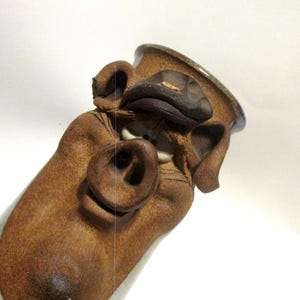 Mahon Stoneware Drip Ceramic Pottery Biker Pig, Hog Large Stein, Mug Signed