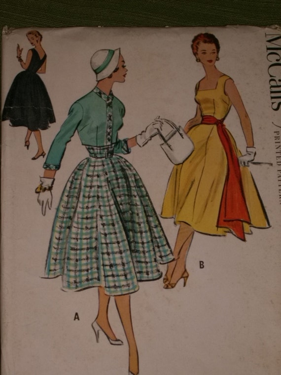 white christmas dresses 1950s Vintage Simplicity Sewing Pattern 4634 Misses Cocktail Dress –  Vintage4me2 main image 1