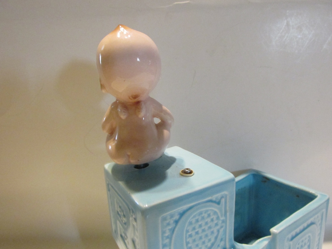 Nursery Turning Kewpie Doll Musical Baby Planter Baby Shower Etsy