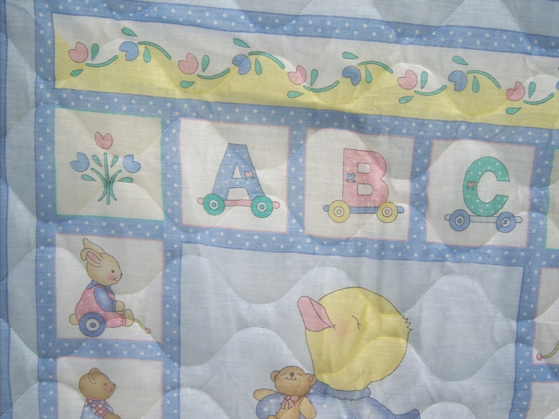 Baby Blanket Quilted Fabric Sewing Panel Etsy