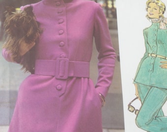 Vintage Vogue  Americana / Dress- Tunic- Pants / Designer Teal Traina / Size 18
