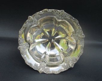 Ornate Silver Plated  Pedestal English Design Candy Dish