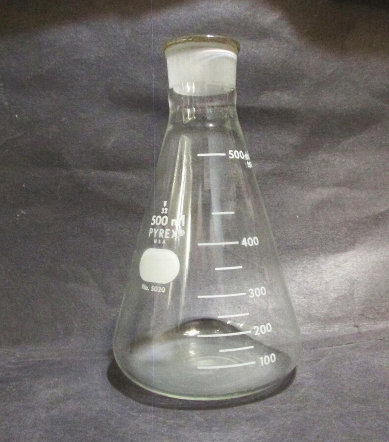 Science Pyrex 500 ML Narrow Mouth Graduated Erlenmeyer Flask , EXAX ...