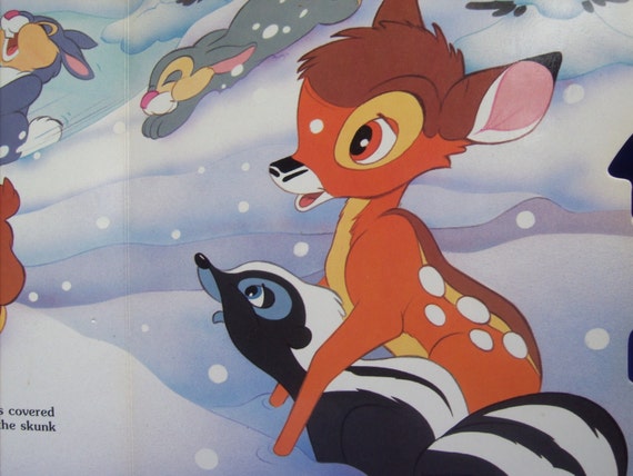 Walt Disney Bambi and the Four Seasons Cardboard Book 1988 - Etsy