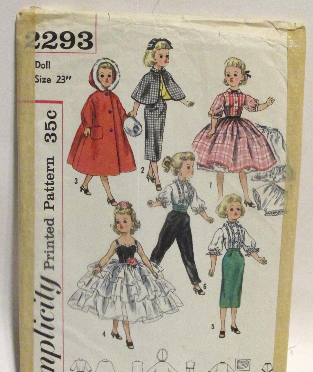 1950's Simplicity Revlon and Cissy Doll Wardrobe Pattern - 18