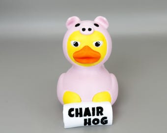 Chair Hog Duck: 3D Printed Funny Cruise Duck, Pool Lounger Saver