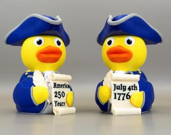 Declaration Duck: Patriotic 4th of July Duck, 250 Years Limited Edition, 3D Printed