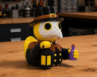 Plague Doctor Duck: Halloween Duck, 3D Printed Collectible