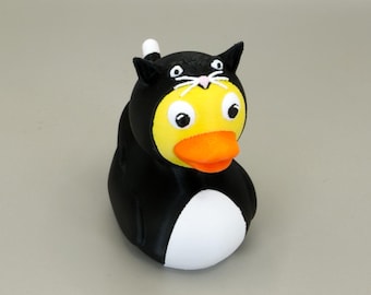 Cat Costume Duck: 3D Printed Collectible, Cat Lover Gift