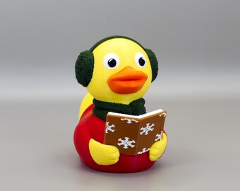 Carol Duck: Christmas Caroler Holiday Duck, 3D Printed Collectible
