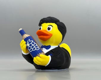 Sommelier Duck: Wine Lover Gift, 3D Printed Collectible