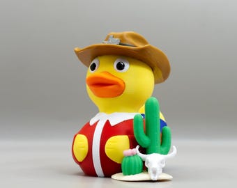 Texas Duck: Cruise Duck, Lone Star State, Cowboy, 3D Printed