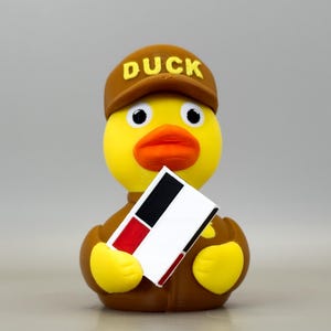 Delivery Duck: Customizable Hat 3D printed duck, Package carrier gift bild 4