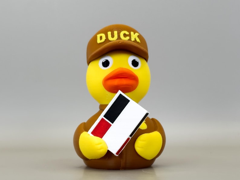 Delivery Duck: Customizable Hat 3D printed duck, Package carrier gift bild 4