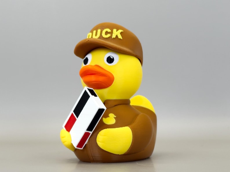 Delivery Duck: Customizable Hat 3D printed duck, Package carrier gift bild 1