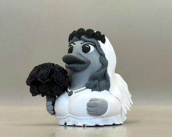 Haunted Bride Duck: Halloween Gift, 3D Printed Collectible