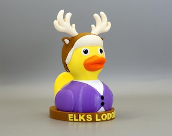 Elks Lodge Duck: Personalized Lodge Number, 3D Printed