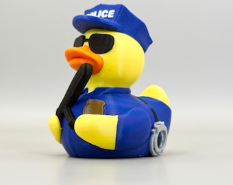 Police Duck: Law enforcement themed duck, cruise hiding, cop friends