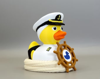 Captain Duck: Special Edition Nautical Duck with Wheel Base